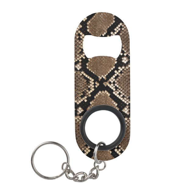 Porte-clé Décapsuleur Motif Snakeskin (Devant)