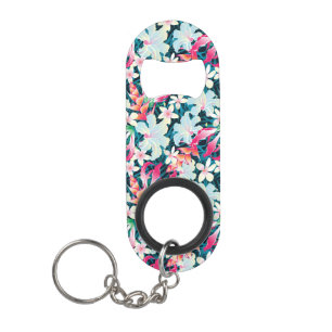 Porte-clé Décapsuleur Motif tropical coloré