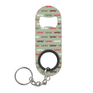 Porte-clé Décapsuleur Motif vintage avec la moustache