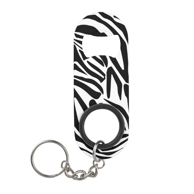 Porte-clé Décapsuleur Motif zèbre (Devant)