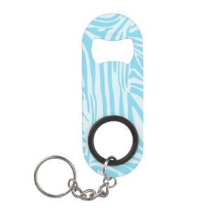 Porte-clé Décapsuleur Motif Zèbre Bleu
