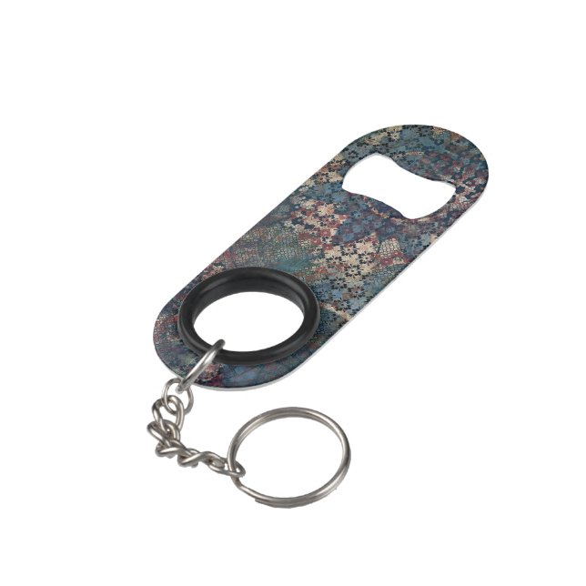 Porte-clé Décapsuleur Motifs sales avec le patchwork malpropre des (angle arrière)