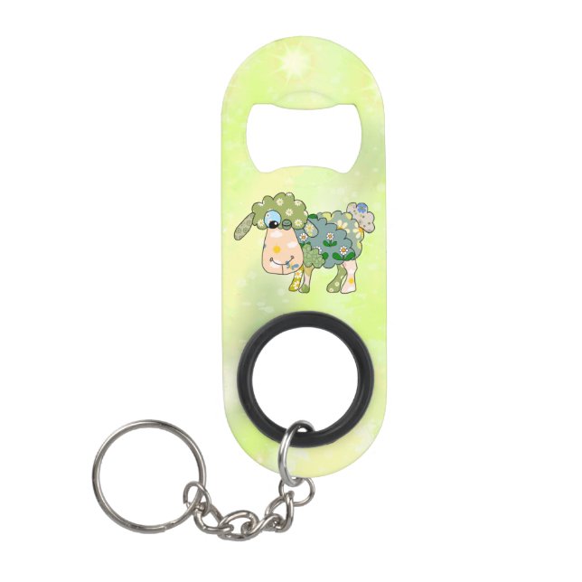 Porte-clé Décapsuleur mouton noir (Devant)