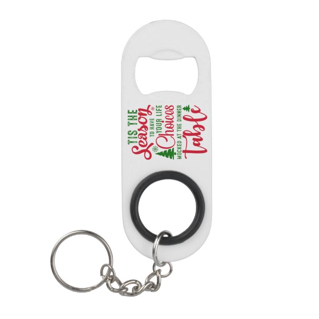 Porte-clé Décapsuleur Noël saison de design de choix (Devant)