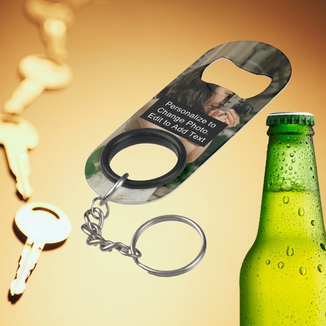 Porte-clé Décapsuleur Nom de l'image personnalisée Citation monographiqu (Custom Photo Art Name Monogram Quote Keychain Bottle Opener)