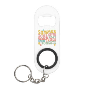 Porte-clé Décapsuleur Nom du monogramme rose d'été Super