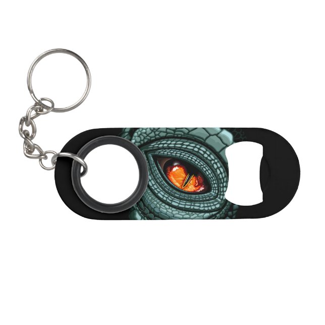 Porte-clé Décapsuleur Œil de prédateur reptile primal (Devant (Horizontal))