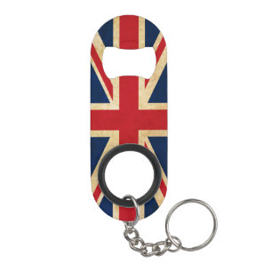 Porte-clé Décapsuleur Old Vintage Grunge United Kingdom Flag Union