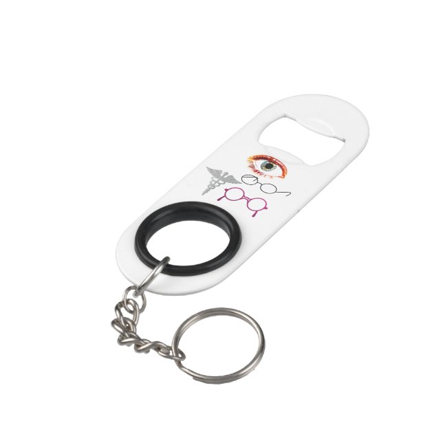 Porte-clé Décapsuleur Ophtalmologiste Optométriste Destinée Aux Yeux (angle arrière)