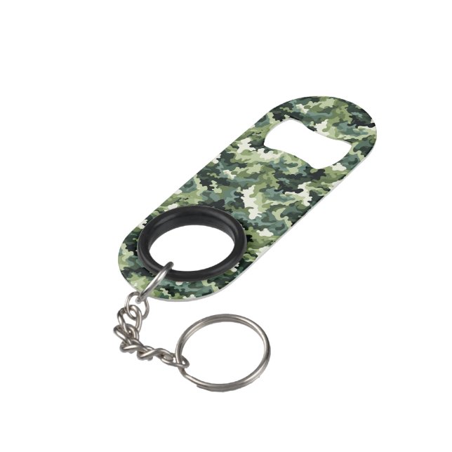 Porte-clé Décapsuleur Ouverture d'une bouteille de Camo militaire (angle arrière)