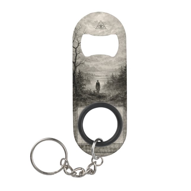 Porte-clé Décapsuleur Ouvre-bouteille de la forêt lié à témoin (Devant)