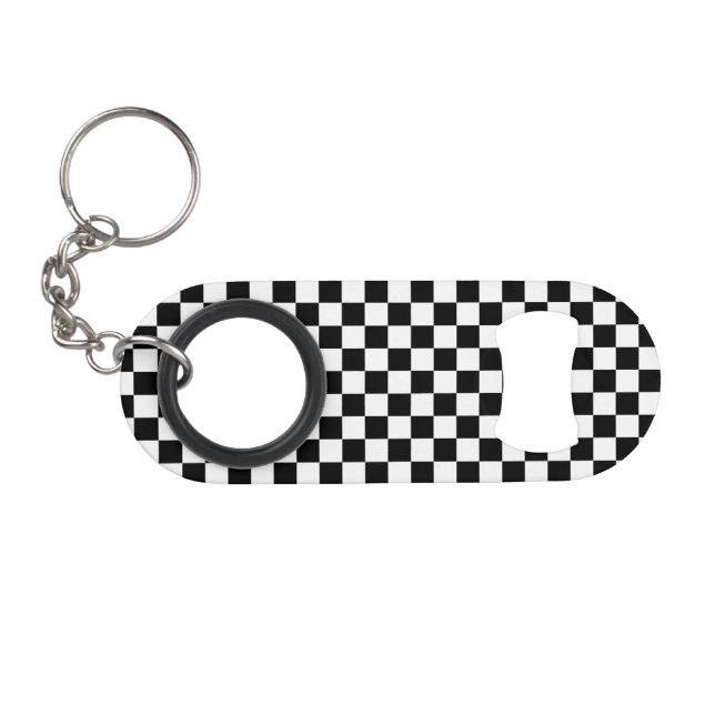Porte-clé Décapsuleur Ouvre-bouteille Drapeau de Course (Devant (Horizontal))