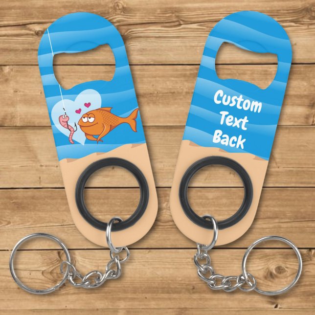 Porte-clé Décapsuleur Ouvre-bouteille en forme de poisson et d'appât amo (Créateur téléchargé)