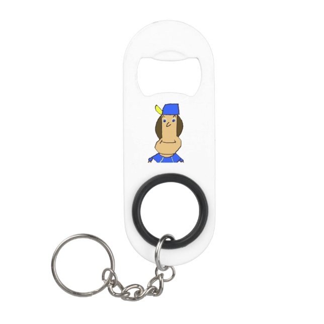 Porte-clé Décapsuleur Ouvre-bouteille miniature Dilly avec porte-clés (Devant)