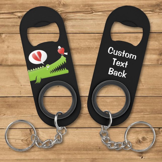 Porte-clé Décapsuleur Ouvre-bouteille porte-clés Alligator amoureux (Créateur téléchargé)