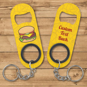 Porte-clé Décapsuleur Ouvre-bouteille porte-clés Cheeseburger
