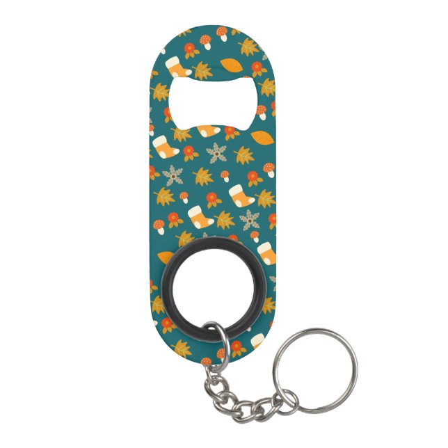 Porte-clé Décapsuleur Ouvre-bouteille porte-clés d'automne (Dos)