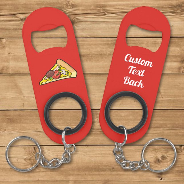 Porte-clé Décapsuleur Ouvre-bouteille porte-clés tranche de pizza (Créateur téléchargé)
