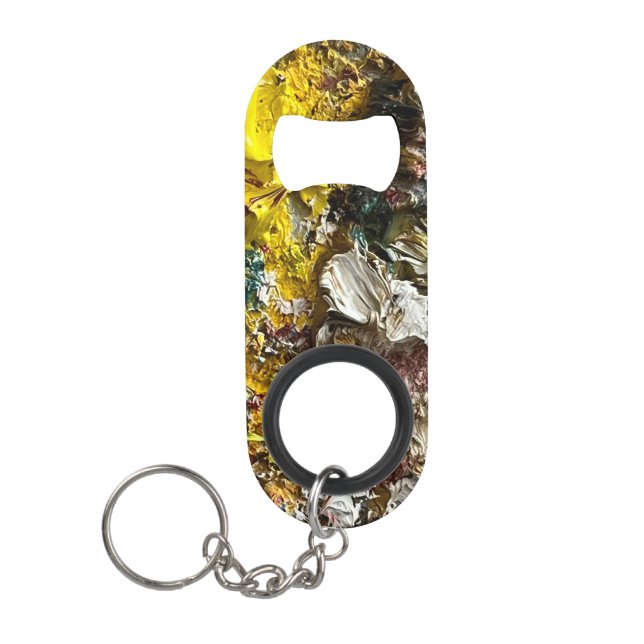 Porte-clé Décapsuleur Palette de l'artiste #1 (Devant)