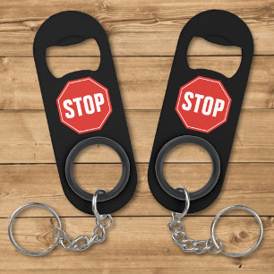 Porte-clé Décapsuleur Panneau STOP