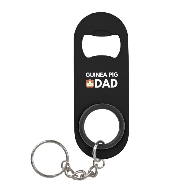 Porte-clé Décapsuleur Papa de porc de Guinée (Devant)