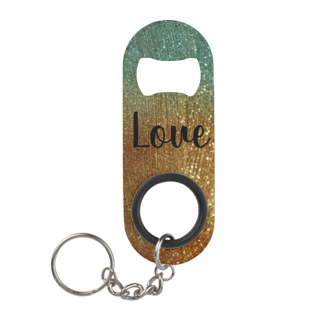 Porte-clé Décapsuleur Parties scintillant (Devant)