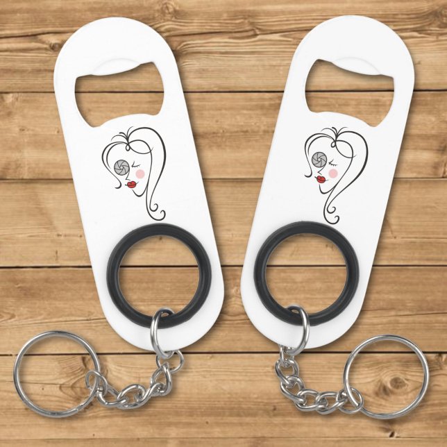 Porte-clé Décapsuleur Photographe féminine (Créateur téléchargé)