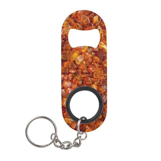 Porte-clé Décapsuleur Pierre d'ambre (Devant)