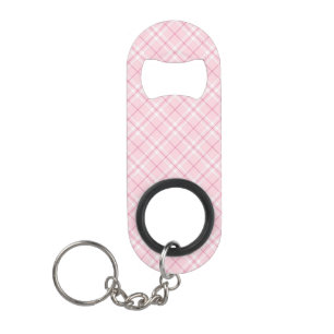 Porte-clé Décapsuleur Plaid rose-clair