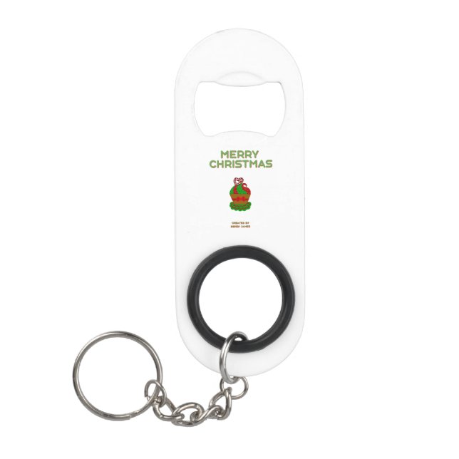 Porte-clé Décapsuleur Porte - clé d'ouverture de mini-bouteille de cupca (Devant)