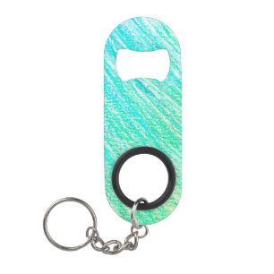 Porte-clé Décapsuleur porte - clé d'ouvre-bouteille vert et bleu