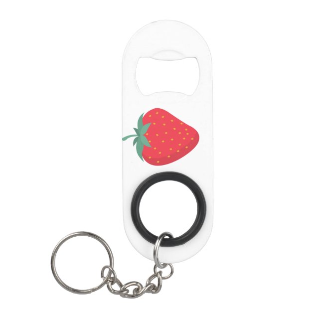 Porte-clé Décapsuleur Porte - clé mignon aux grandes fraises (Devant)