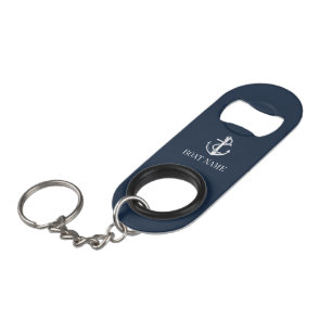 Porte-clé Décapsuleur Porte-clés de bouteille avec ancre nautique bleu m