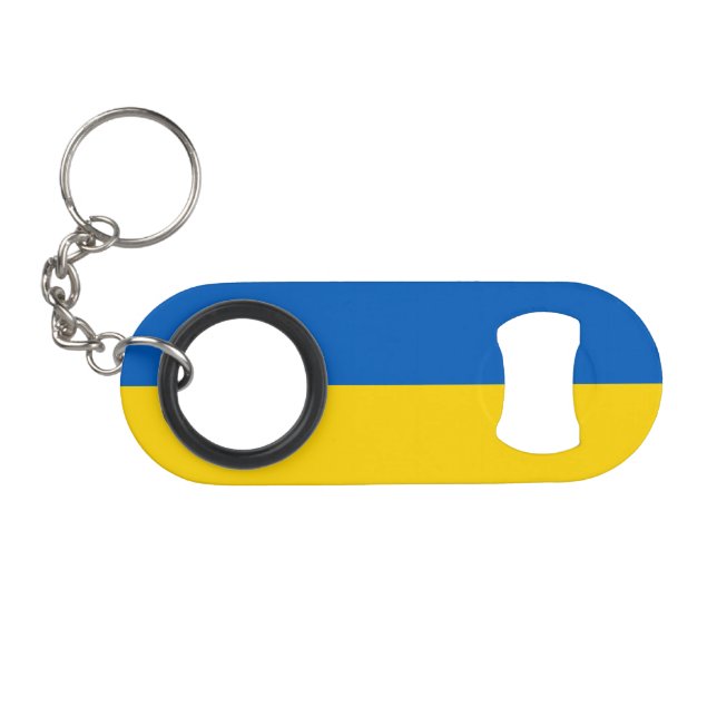 Porte-clé Décapsuleur Porte-clés drapeau ukrainien patriotique (Devant (Horizontal))