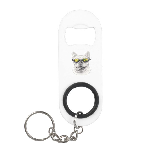 Porte-clé Décapsuleur Porte-clés ouvre-bouteille Bouledogue Français (Devant)