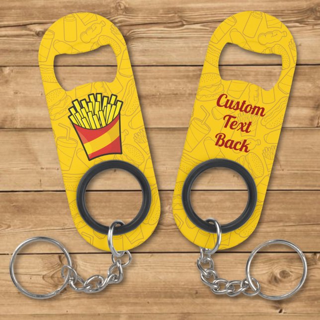 Porte-clé Décapsuleur Porte-clés ouvre-bouteille en forme de frites (Créateur téléchargé)