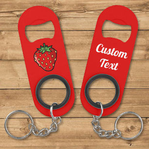 Porte-clé Décapsuleur Porte-clés ouvre-bouteille icône fraise