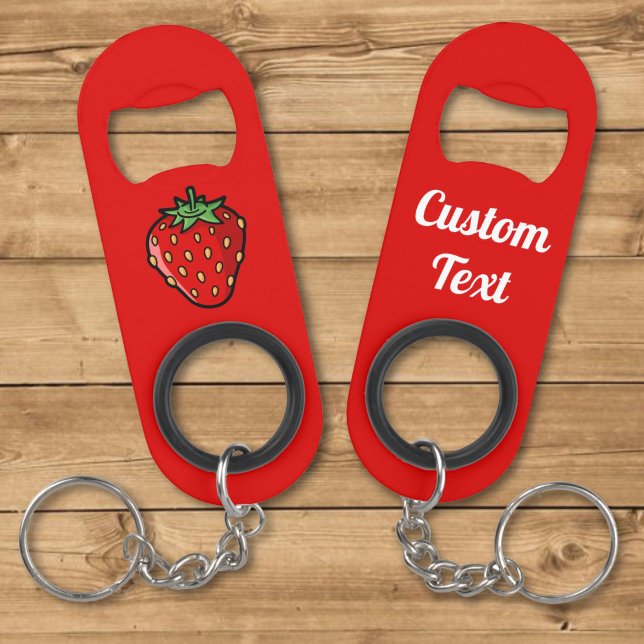 Porte-clé Décapsuleur Porte-clés ouvre-bouteille icône fraise (Créateur téléchargé)