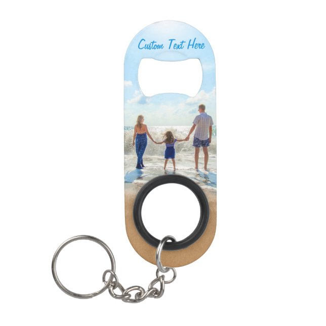 Porte-clé Décapsuleur Porte-clés ouvre-bouteille personnalisé avec votre (Devant)