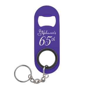 Porte-clé Décapsuleur Purple Cheers à 65 Ans 65e Anniversaire