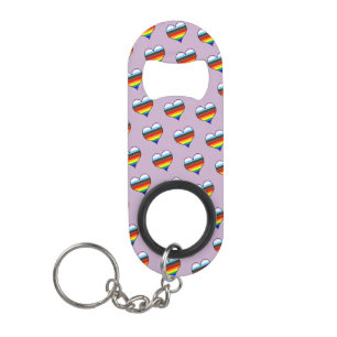 Porte-clé Décapsuleur Rainbow Heart Motif Porte - clé Bottle Opener