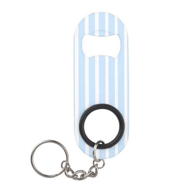 Porte-clé Décapsuleur Rayures fines bleu clair (Devant)
