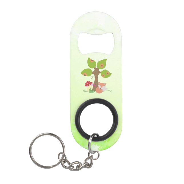 Porte-clé Décapsuleur Renard sous l'arbre  (Devant)