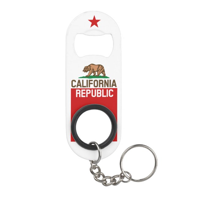 Porte-clé Décapsuleur RÉPUBLIQUE DE CALIFORNIE Étoile Drapeau (Dos)