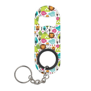 Porte-clé Décapsuleur rétro faune de lion de safari d'enfants