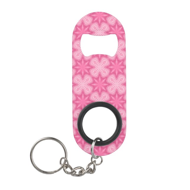 Porte-clé Décapsuleur Rose Et Blanc (Devant)