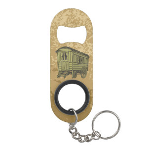 Porte-clé Décapsuleur roulotte de gitans