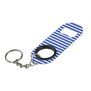 Porte-clé Décapsuleur Royal Blue Combination Stripes by Shirley Taylor