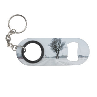 Porte-clé Décapsuleur Rural winter road