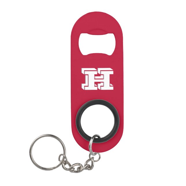 Porte-clé Décapsuleur Scarlet and Gray Collegiate Color Style Monogram (Devant)